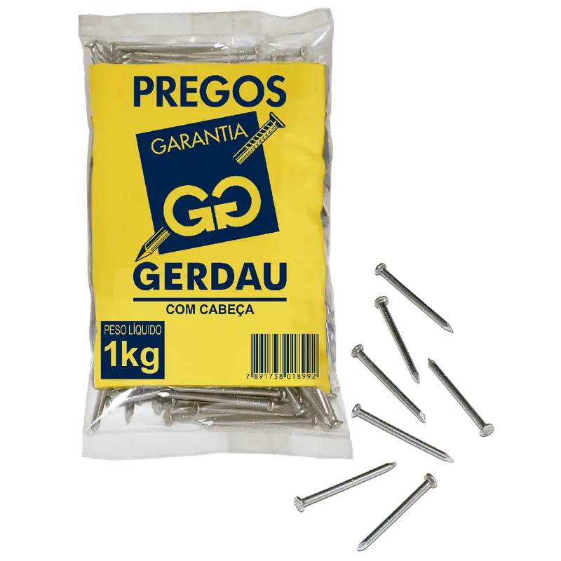 Prego 19x36 Com Cabeça 1kg Gerdau