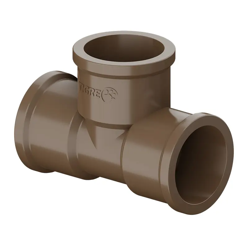 Te Soldável 25mm PVC Marrom Tigre 