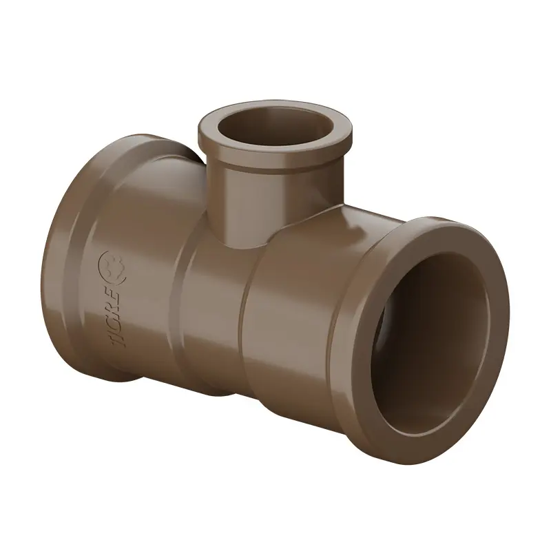 Te Soldável Redução 50mm x 25mm PVC Marrom Tigre