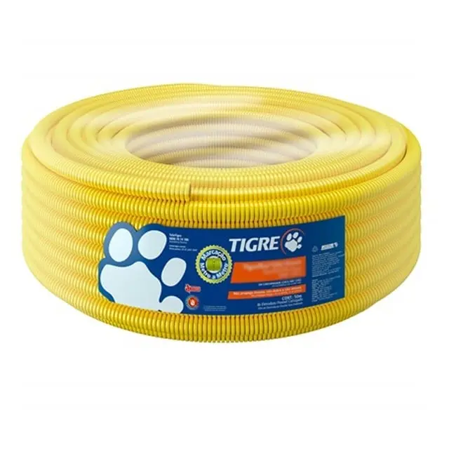 Eletroduto Corrugado PVC Flexível 1'' Trigreflex 32mm x 25m Amarelo