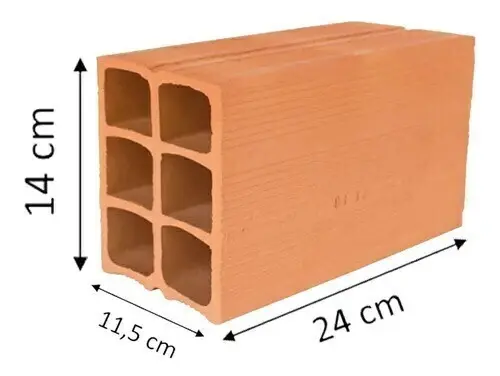 Tijolo Baiano 11,5x14x24 (Baianinho)